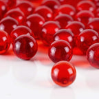 CYS EXCEL Red Glass Gemstone Vase Filler Aquarium Round Marble Beads Decorative by CYSEXCEL%C2%AE