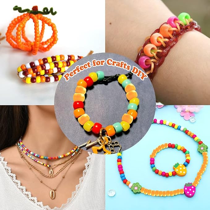 QPIXVB 1100pcs Pony Beads, Beads - Image 7