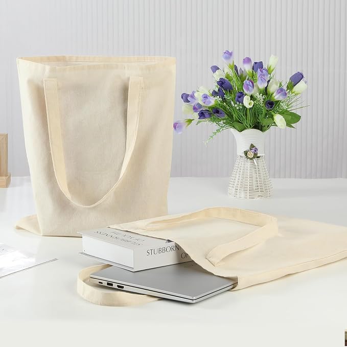 Carbrea 12 Pack Large Canvas Tote Bag - Image 3
