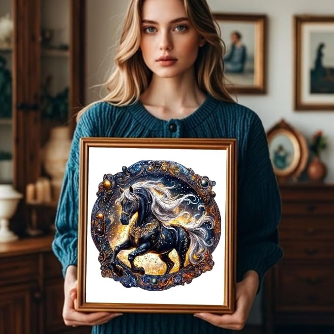Wooden Puzzles Adults, Elegant Horse Wooden Puzzles 100 Pieces, Unique Animal - Image 4