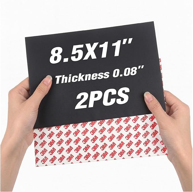80Mil Magnetic Sheets with Adhesive 8.5" x 11", Self Sticky Anisotropic Sheet by CHUNNIAOUSMARKET