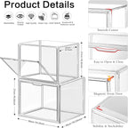 DILIBRA 4 Packs Clear Plastic Handbag Storage Organizer - Image 2