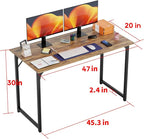 PayLessHere | 47 Inch Computer Desk | Brown | Office Desk - Image 3