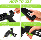 Hot Glue Gun Full Size: DEKOPRO 60/100Watt Dual Temp Hot Glue Gun Kit - Image 5