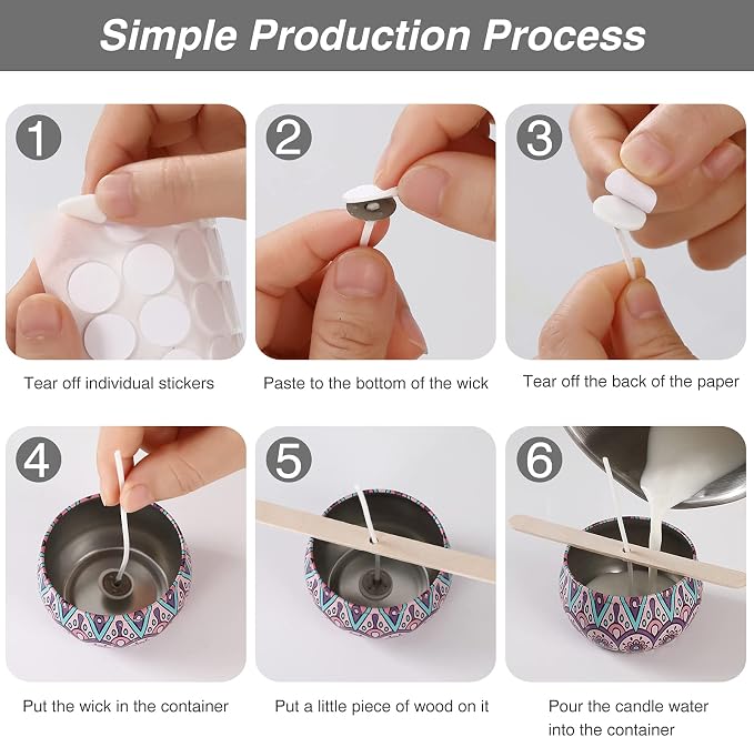 buluker 150Pcs Functional Smokeless Candle Wicks - Image 4