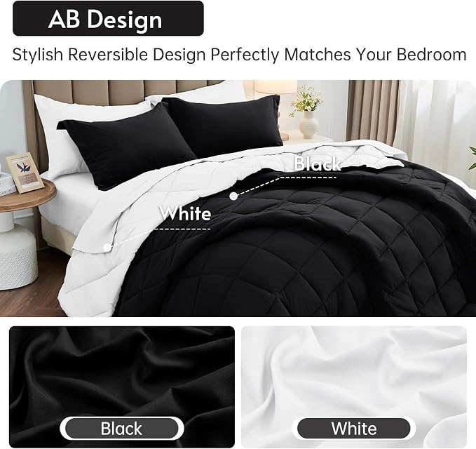 MUXHOMO 5 Pieces Twin XL Comforter Set, Reversible Bed in a Bag Twin XL Size - Image 3