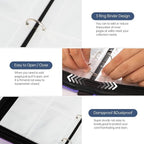 4 Pocket Card Binder for 400 Cards, Premium PU Zipper Card Collection Album - Image 4