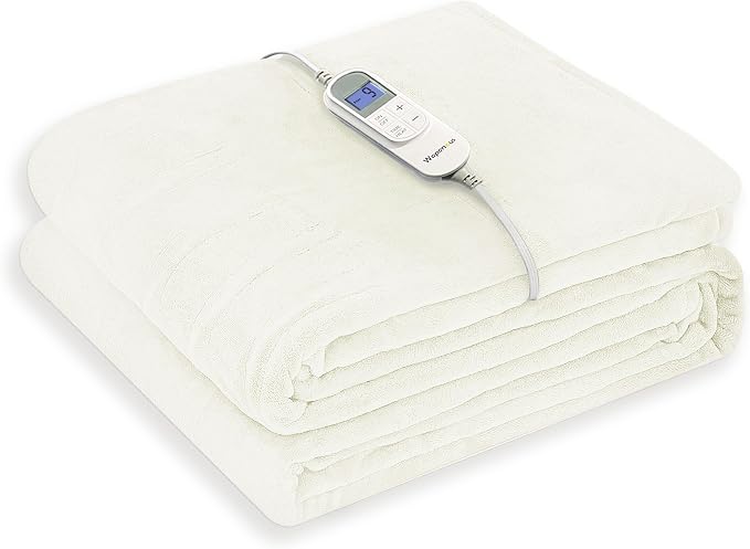 Wapaneus Foot Pocket Heated Blanket Electric Throw by Wapaneus