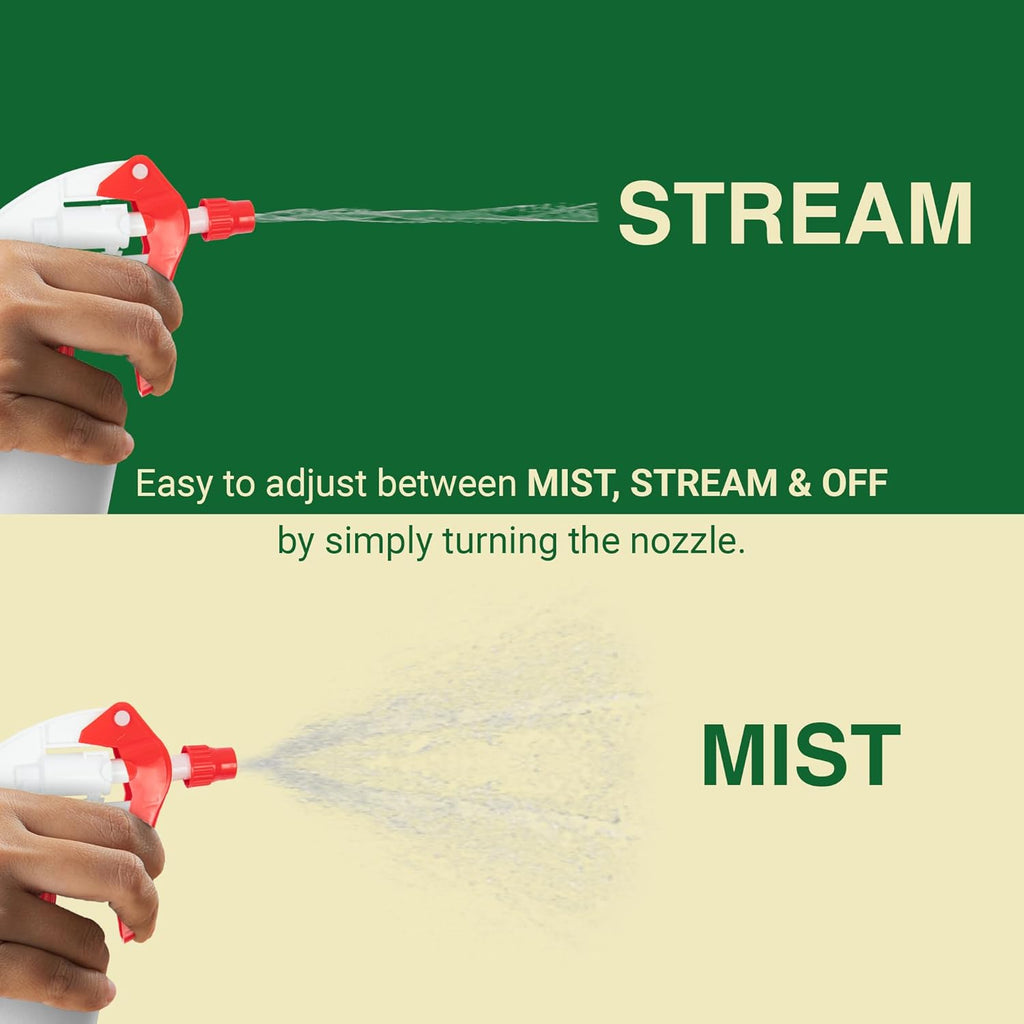 Heluva Green Spray Bottle Nozzle Replacement, Bottle Tops Only - Sprayer Nozzle Triggers for Heavy Duty, Commercial, Home Cleaning Solutions - Fits 8,16,24,32 oz Plastic & Glass Bottles, Red 24 pack