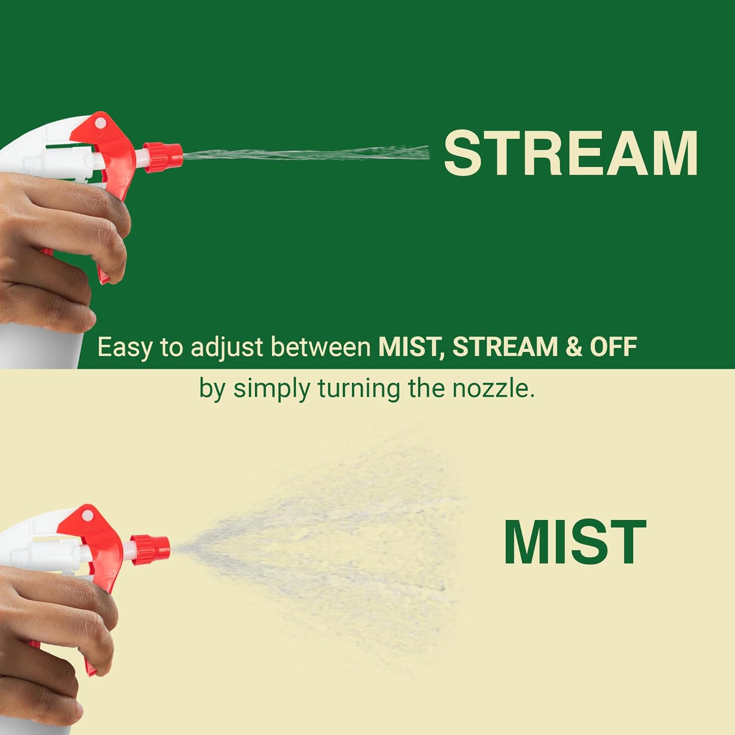 Heluva Green Spray Bottle Nozzle Replacement, Bottle Tops Only - Sprayer Nozzle Triggers for Heavy Duty, Commercial, Home Cleaning Solutions - Fits 8,16,24,32 oz Plastic & Glass Bottles, Red 24 pack