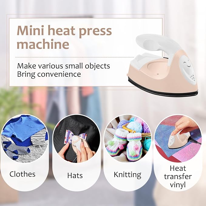 Honoson Mini Craft Iron Mini Heat Press Small Iron 3.93 x 2.36 x 2.76 Portable - Image 6