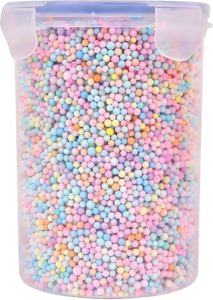 CCINEE 80000 Pieces Foam Balls Slime Supplies Colorful Foam Beads 2-3mm by CCINEE
