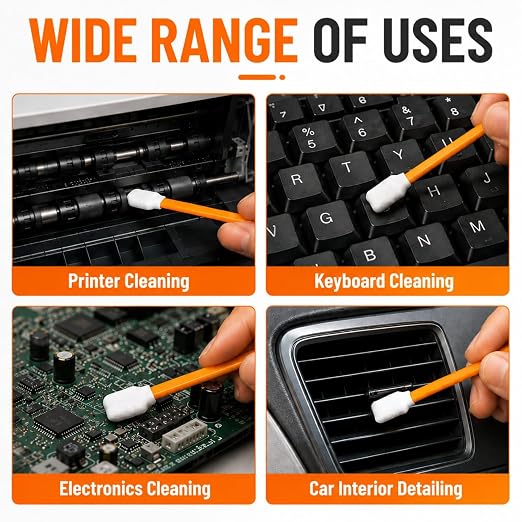 CARGEN 100PCS 5.09" Foam Cleaning Swabs - Image 6