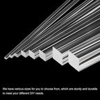 MECCANIXITY 10pcs Acrylic Square Rods 1/4" x 14" Clear Acrylic Dowel Rods - Image 3