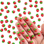 60 Pieces Tiny Strawberry for Dollhouse Miniatures Resin Food for Crafts Mini by HOMICO