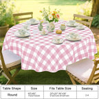 Smiry Plastic Table Cloth, Waterproof Vinyl Tablecloth - Image 7