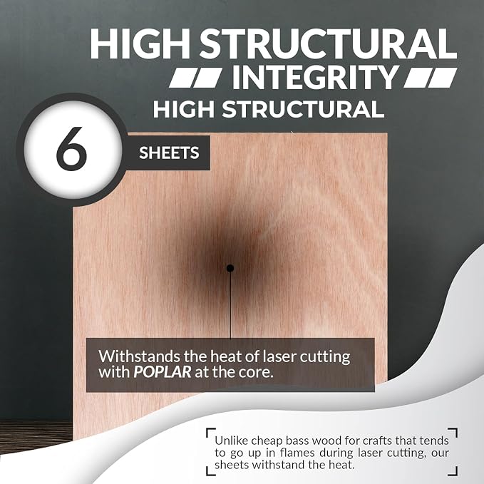 Mahogany Plywood Sheets for Crafts 1/8 inch, 3mm Plywood Sheet for Laser - Image 4