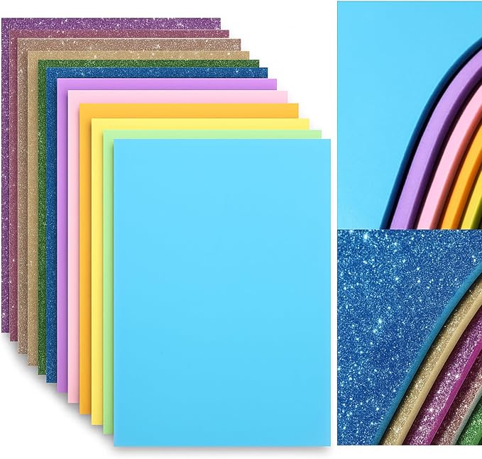 Feifeiya 48 Pack Assorted Colors Foam Sheets 8 x 12 Inch, Office Projects by Feifeiya