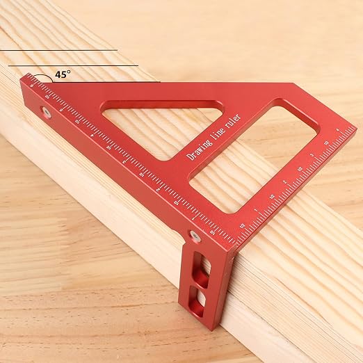 6" Imperial 3D Multi-Angle Measuring Ruler, 45/90 Degree Aluminum Alloy - Image 5