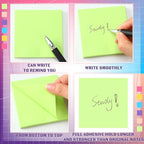 Kajaia 24 Pads Full Adhesive Sticky Notes Colorful Sticky Notes Adhesive Memo - Image 4