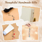 BESARME 413PCS Charms Lip Gloss Keychain Making Kit DIY Keychains Including Key - Image 7