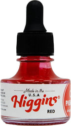 Higgins Red Pigmented Drawing Ink by Higgins