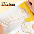 HTVRONT Yellow Glitter HTV Heat Transfer Vinyl Rolls - Image 4
