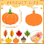 Augshy 64 Pcs Fall Resin Charms Maple Leaf Pumpkin Acorn Autumn Pendant | 7 - Image 2
