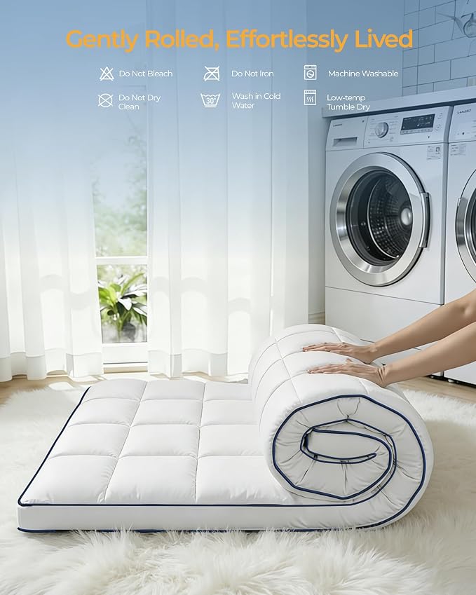 KAYFIA Full Mattress Topper, Extra Thick Mattress Pad Cover - Image 9