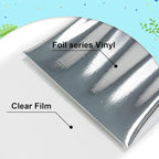 Metallic Silver Foil Heat Transfer Vinyl 12Inch*6Ft Bundle Chrome HTV in - Image 3