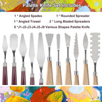 Palette Knife Set, 11 Pieces Stainless Steel Spatula Palette Knives Painting - Image 3
