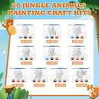 Simgoing 20 Set Jungle Animals Ceramic Painting Kit DIY Ceramic to Paint Your - Image 3