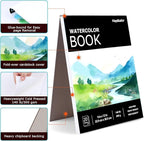 Watercolor Paper Pad, 140lb/300gsm Artist Painting Drawing Paper Book, Art - Image 2