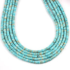 190pcs 4x2mm Blue Natural Sea Sediment Imperial Jasper Heishi Disc Rondelle - Image 2