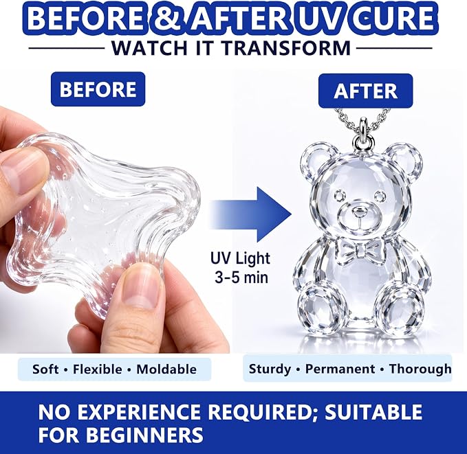 3.5 oz UV Clay Clear Polymer Resin - Image 3