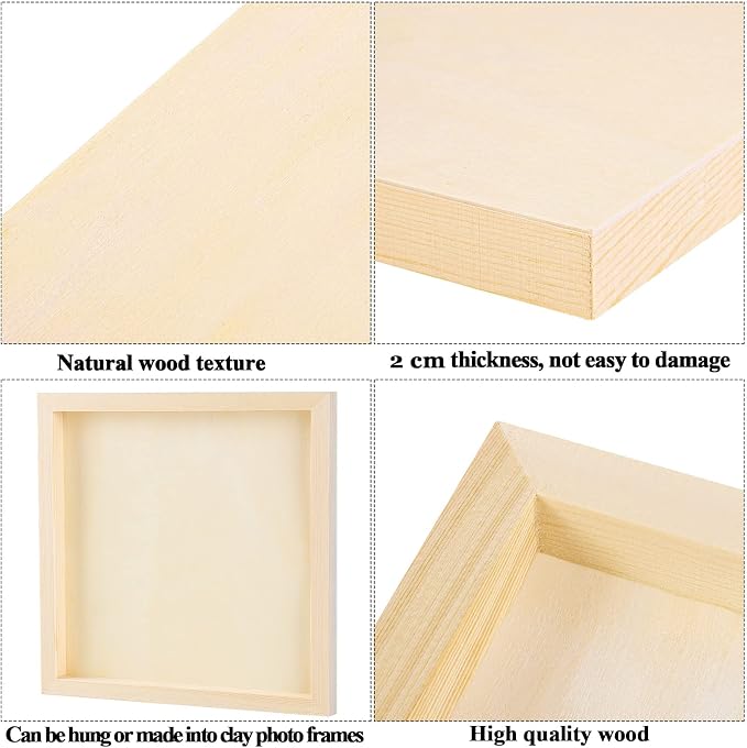 ADXCO 8 Pack Wood Panels 10 x 10 Inch Unfinished Wood Canvas Wooden Panel Boards - Image 5