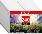 ESRICH Canvas Boards for Painting 8x10, 240 Pack Canvases for Painting Cotton by ESRICH