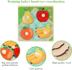 Wooden Peg Puzzles for Toddlers 1-3, Kids' Educational Preschool Peg Puzzle Toy - Image 4