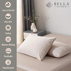 Bella Coterie | Luxury Bamboo Viscose Queen Size Pillowcase Set | 100% - Image 2