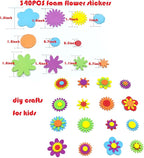 340PCS Foam Flower Stickers, Spring Theme Puffy Shapes Materials | - Image 2