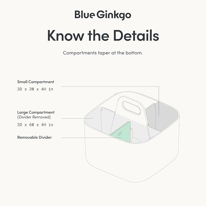 BLUE GINKGO Stackable Organizer Caddy, Made in Korea | Portable. Adjustable. - Image 4