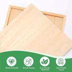 ESRICH 6x6 Inch Wood Panels, 4 Pack Square Craft Wood Canvas Boards, Blank - Image 3