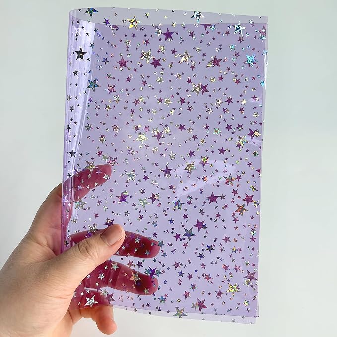 Transparent Waterproof PVC Vinyl 10 Pcs 8.3 x 11.8 inches Iridescent Shine - Image 5
