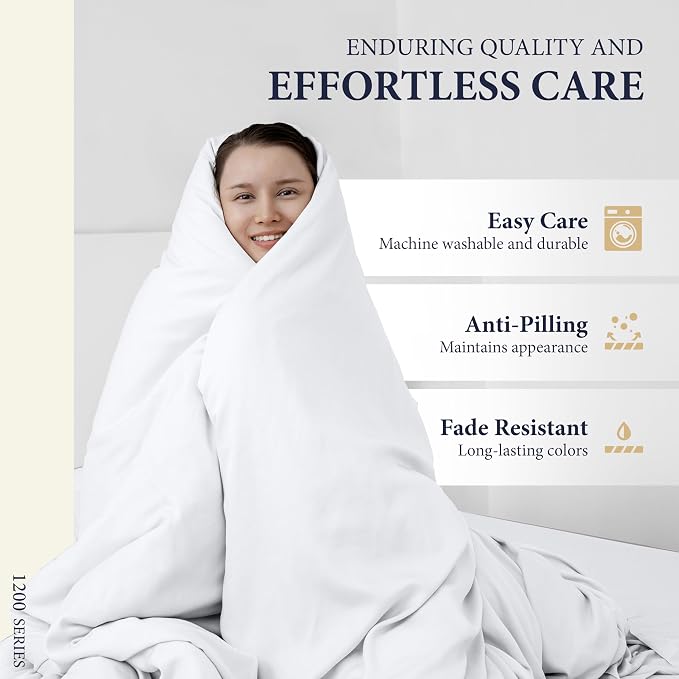 100% Egyptian Cotton Pillow Cases King Size Set of 4 - Image 6