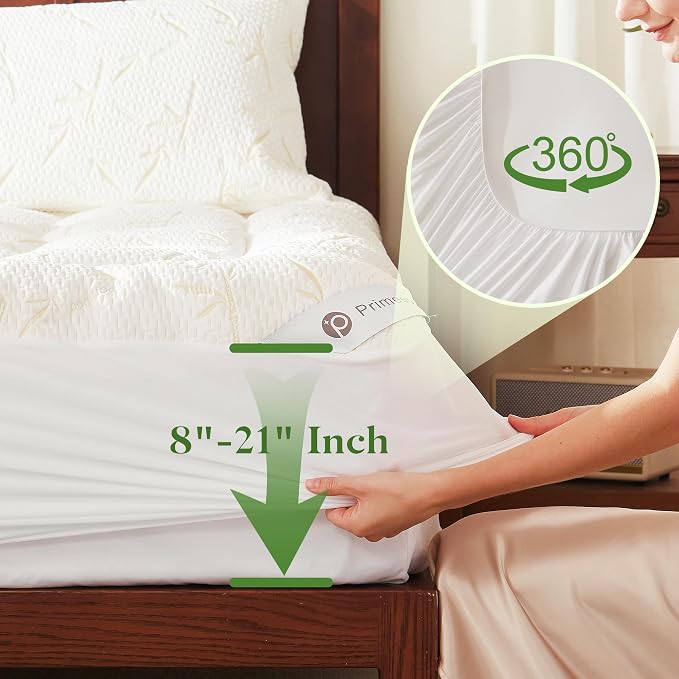 PRIMESOFT 100% Waterproof King Size Mattress Topper, Thick Pillow Top Mattress - Image 6