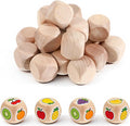20 Pcs Blank Wooden Dice, 18 mm Natural Sandalwood Wooden Blank Dice by Unknown