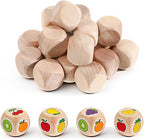 20 Pcs Blank Wooden Dice, 18 mm Natural Sandalwood Wooden Blank Dice by Unknown