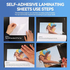 36 Sheets Transparent Laminate Sheets Self Adhesive Laminating Sheets | 8.5x11 - Image 7