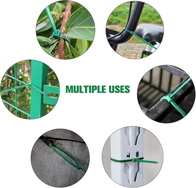 Green Zip Ties, Premium Self-locking Nylon Cable Ties Decoration Tie Wraps - Image 6