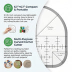 Acrylic Curved Corner Cutter Ruler, Quilting Guides Fabric Craft Ruler - Image 4